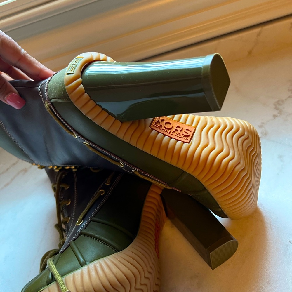 Michael Kors Green boots.
